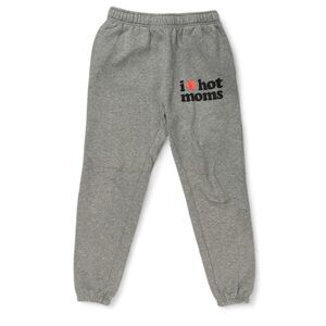 Danny Duncan I Love Hot Moms Sweatpants Joggers Sz L Gray Funny Lounge Pants